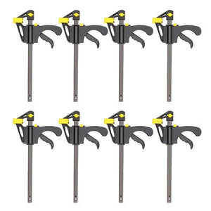 Planet Gates 100007505 4Inch 8Pcs AI-ROAD 2/3/4/5/8Pcs New Woodworking Clamp Bar F Clip 4 Inch Hard Grip Quick Ratchet Wood Working DIY Tool Carpenter Set