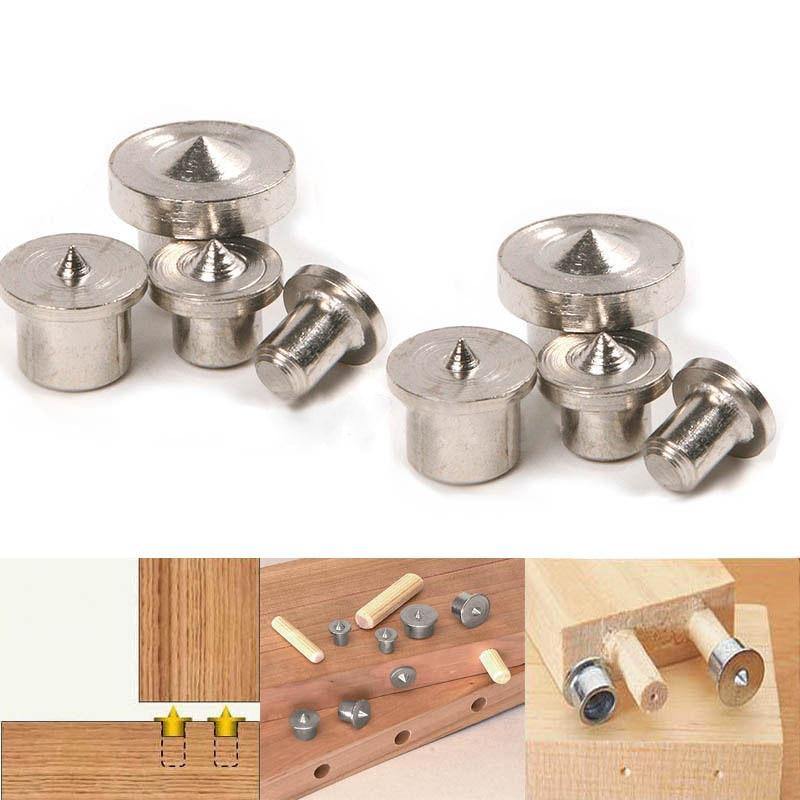 Planet Gates 100007505 4pcs 8pcs Panel Furniture Positioning Carpentry Log Dowel Tips Round Log Pin DIY Locator Wooden Pin Center Punching Accessories