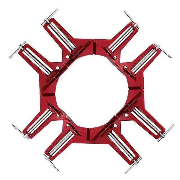 Planet Gates 100007505 4pcs/Style 90 Degrees Angle Clamp Right Angle Woodworking Frame Clamp DIY Glass (red)
