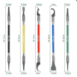 Planet Gates 100007505 5 In 1 IC Chip Repair Thin Blade CPU NAND Remover BGA Maintenance Knife Remove Glue Disassemble Phone PC Rework Processor Tools