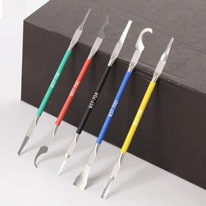 Planet Gates 100007505 5 In 1 IC Chip Repair Thin Blade CPU NAND Remover BGA Maintenance Knife Remove Glue Disassemble Phone PC Rework Processor Tools