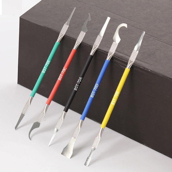 Planet Gates 100007505 5 In 1 IC Chip Repair Thin Blade CPU NAND Remover BGA Maintenance Knife Remove Glue Disassemble Phone PC Rework Processor Tools