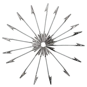 Planet Gates 100007505 50pcs Double Head Clip 4 Inch DIY Craft New Wire Clip Card & Note & Picture & Memo Holder Clips Party Alligator Clamp (Silver 50pcs)