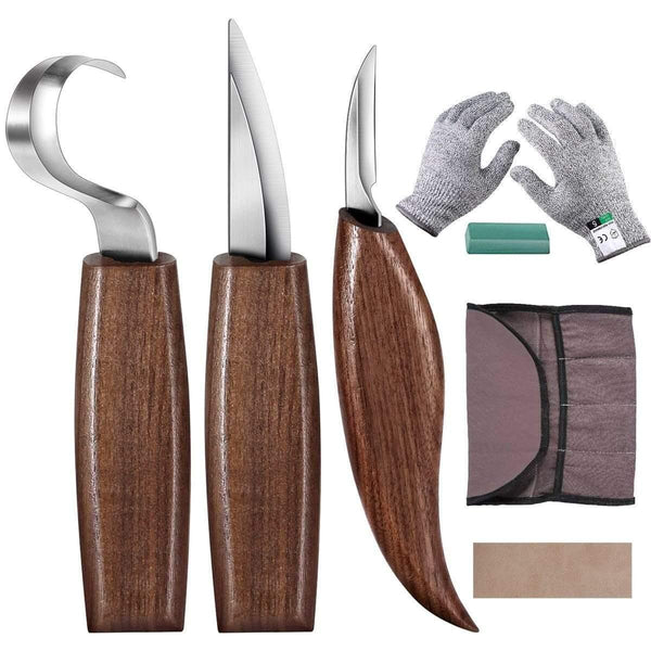 Planet Gates 100007505 8 5/10/12pcs Chisel Woodworking Cutter Hand Tool Set Wood Carving Knife DIY Peeling Woodcarving Sculptural Spoon Carving Cutter