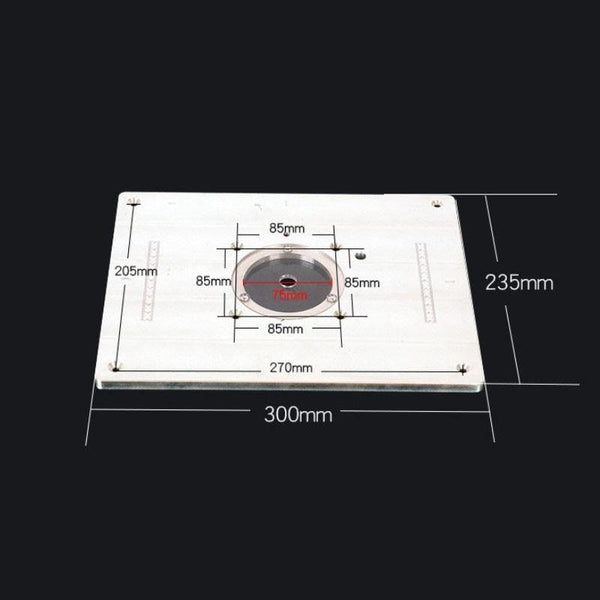 Planet Gates 100007505 B Trimming Machine Flip Plate Engraving Machine Aluminum Router Table Insert Plate DIY Woodworking Benches Router Table Plate