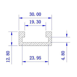 Planet Gates 100007505 Blue 300-1000mm T-slot T-track Miter Track Jig Fixture Slot 30x12.8mm For Table Saw Router Table Woodworking Tool New
