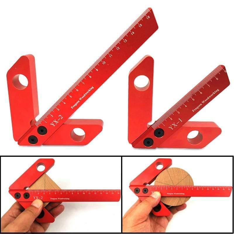 Planet Gates 100007505 Center Finder Woodworking Center Scriber Square Center Scribe 45/90 Degree Right Angle Line Gauge Carpenter Ruler Measuring Tool