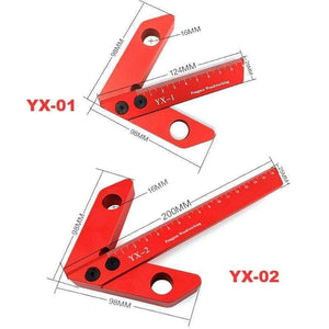Planet Gates 100007505 Center Finder Woodworking Center Scriber Square Center Scribe 45/90 Degree Right Angle Line Gauge Carpenter Ruler Measuring Tool