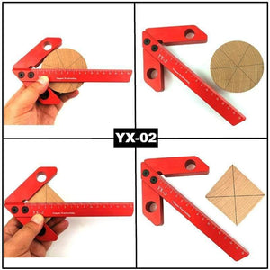 Planet Gates 100007505 Center Finder Woodworking Center Scriber Square Center Scribe 45/90 Degree Right Angle Line Gauge Carpenter Ruler Measuring Tool