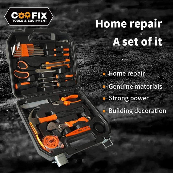 Planet Gates 100007505 COOFIX Hand Tools Set Woodworking Household Repair Diy Kit Wrench Screwdriver Knife Tools Set Kit