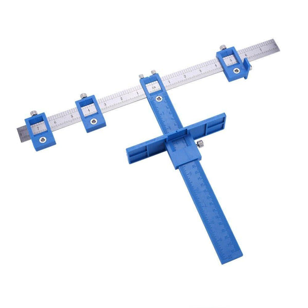 Planet Gates 100007505 Detachable Hole Punch Locator Jig Tool Drill Guide Sleeve For Drawer Cabinet Hardware Dowel Wood Drilling Hole Punching Ruler