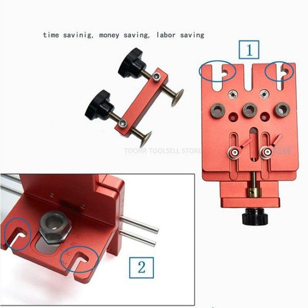 Planet Gates 100007505 Doweling Jig Woodworking 3 In 1 Hole Drill Punch Positioner Guide Locator For Furniture Fast Connecting Woodworking DIY Tools