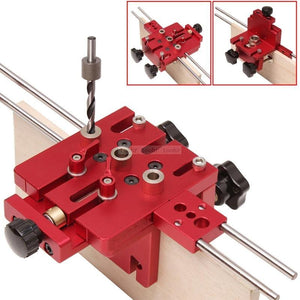 Planet Gates 100007505 Doweling Jig Woodworking 3 In 1 Hole Drill Punch Positioner Guide Locator Pocket Hole Jig Joinery Kit Wood Working DIY Tools