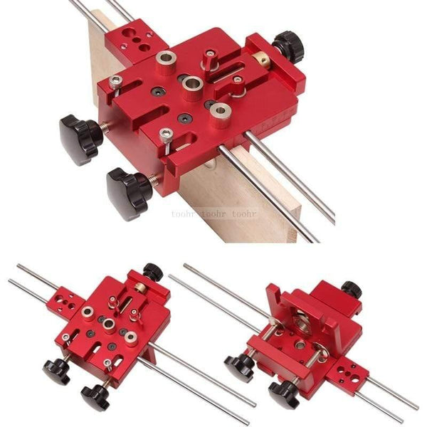 Planet Gates 100007505 Doweling Jig Woodworking 3 In 1 Hole Drill Punch Positioner Guide Locator Pocket Hole Jig Joinery Kit Wood Working DIY Tools