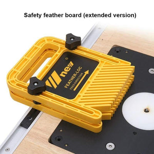 Planet Gates 100007505 Extended Feather Loc Board Set Multi-purpose Woodworking Engraving Machine Double Featherboards Miter Gauge Slot DIY Tools