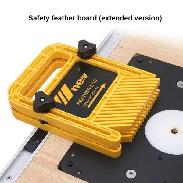 Planet Gates 100007505 Extended Feather Loc Board Set Multi-purpose Woodworking Engraving Machine Double Featherboards Miter Gauge Slot DIY Tools