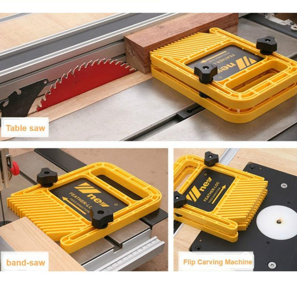 Planet Gates 100007505 Extended Feather Loc Board Set Multi-purpose Woodworking Engraving Machine Double Featherboards Miter Gauge Slot DIY Tools