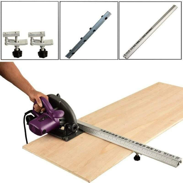 Planet Gates 100007505 Flip Saw Electric Circular Saw Cutting Machine Guide Foot Ruler Guide 3in 1 45 Degrees Chamfer Fixture Angle Cutting Helper Tool