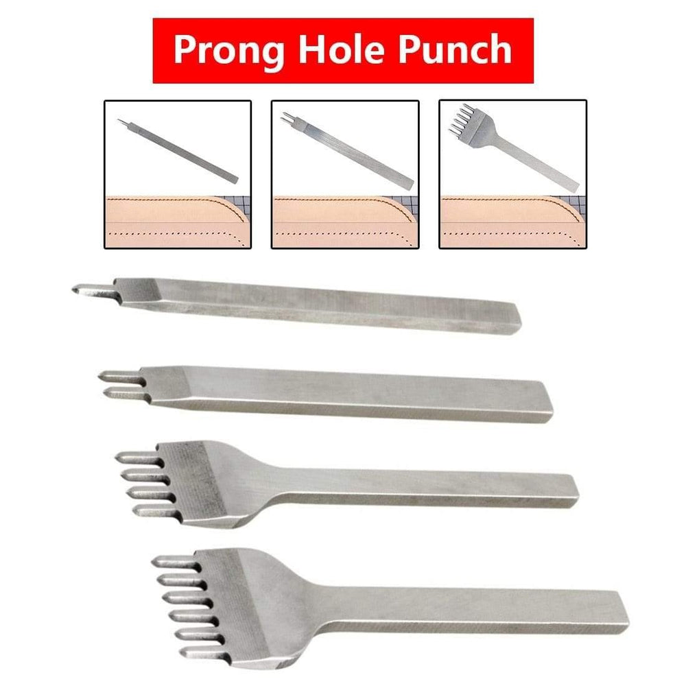 Planet Gates 100007505 Handmade Leather Tools 1pc 3mm/0.12" Useful Stainless Steel Rhombus Tooth Chisel Leather Craft DIY Tool Hole Punch 1 2 4 6 Prong
