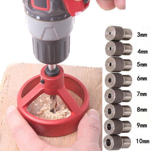 Planet Gates 100007505 Log Tenon Punch Locator Woodworking Aluminum Alloy Pocket Jig Set Positioner Drill Guide Sleeve Hinge Jig Locator Drilling Guide