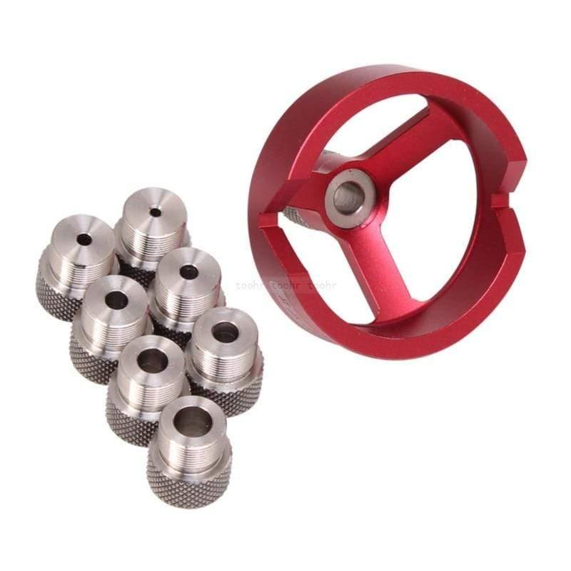 Planet Gates 100007505 Log Tenon Punch Locator Woodworking Aluminum Alloy Pocket Jig Set Positioner Drill Guide Sleeve Hinge Jig Locator Drilling Guide