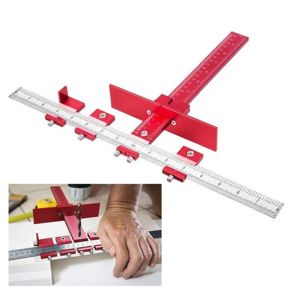 Planet Gates 100007505 Metric And Imperial Aluminum Alloy Drill Guide Sleeve Cabinet Hardware Jig Drawer Pull Wood Drilling Dowelling Tools