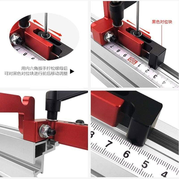 Planet Gates 100007505 Miter Gauge Woodworking Tool With Track Stop Angle Miter Gauge Guide Engraving Machine Router Table Saw DIY Tools