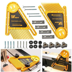 Planet Gates 100007505 Multi-purpose Feather Loc Board Set Woodworking Engraving Machine Double Featherboards Miter Gauge Slot Woodwork DIY Tools