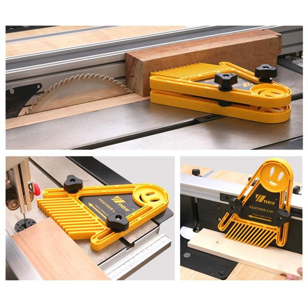 Planet Gates 100007505 Multi-purpose Feather Loc Board Set Woodworking Engraving Machine Double Featherboards Miter Gauge Slot Woodwork DIY Tools