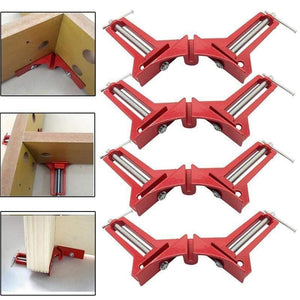 Planet Gates 100007505 Multifunction 4inch 90 Degree Right Angle Clip Picture Frame Corner Clamp 100mm Mitre Clamps Corner Holder Woodworking Hand Tool (Red)