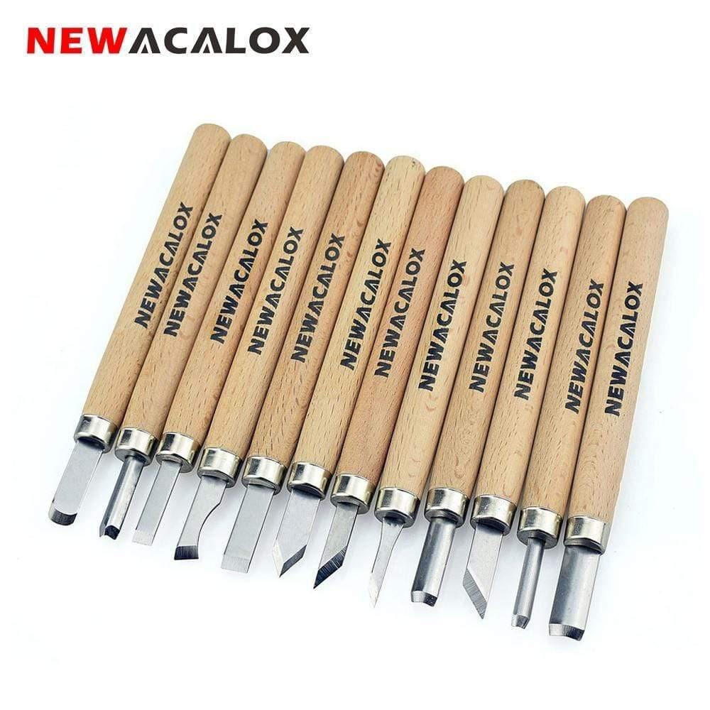 Planet Gates 100007505 NEWACALOX 12pcs Woodcut Knife Scorper Wood Carving Tool Woodworking Hobby Arts Craft Nicking Cutter Graver Scalpel Multi DIY Pen