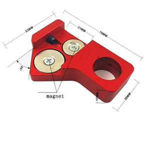 Planet Gates 100007505 No Ruler 45 Degree Angle Scribe Carpenter Gauge Universal Steel Ruler Locator Steel Ruler Adjustable Fixed Block Woodworking DIY Tool
