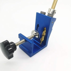 Planet Gates 100007505 Pocket Hole Drill Guide Dowel Jig Oblique Hole Locator Drilling Kit Aluminium Woodworker DIY Tools With 9mm Drill Bit