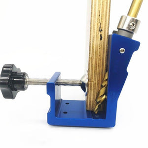 Planet Gates 100007505 Pocket Hole Drill Guide Dowel Jig Oblique Hole Locator Drilling Kit Aluminium Woodworker DIY Tools With 9mm Drill Bit