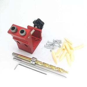 Planet Gates 100007505 Pocket Hole Drill Guide Dowel Jig Oblique Hole Locator Drilling Kit Aluminium Woodworker DIY Tools With 9mm Drill Bit