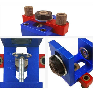 Planet Gates 100007505 Pocket Hole Jig Kit Doweling Jig Wood Vertical Drilling Detachable Locator For Furniture Connecting Hole Puncher Carpentry Tools