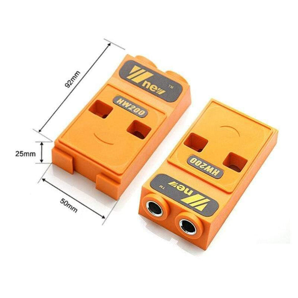 Planet Gates 100007505 Pocket Hole Jig Kit System Woodworking Inclined Hole Locator Puncher Locator W/ Step Drill Bit & Accessories