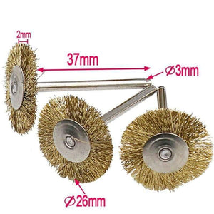 Planet Gates 100007505 Red 10pcs Grinding And Polishing Accessories Steel Rotary Brush Wire Wheel Brushes For Grinder Rotary Tool For Mini Drill Poli