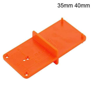 Planet Gates 100007505 Red Hinge Hole Drilling Guide Locator Woodworking Tools Hole Opener Template Door Installation Jig Cabinets DIY Tool HT2614+