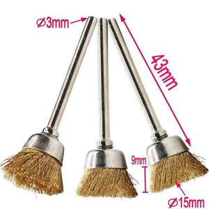 Planet Gates 100007505 Red, Silver Tone 10pcs Grinding And Polishing Accessories Steel Rotary Brush Wire Wheel Brushes For Grinder Rotary Tool For Mini Drill Poli