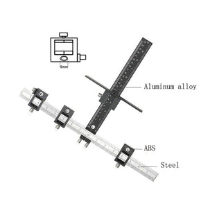 Planet Gates 100007505 se2 Metric And Imperial Aluminum Alloy Drill Guide Sleeve Cabinet Hardware Jig Drawer Pull Wood Drilling Dowelling Tools