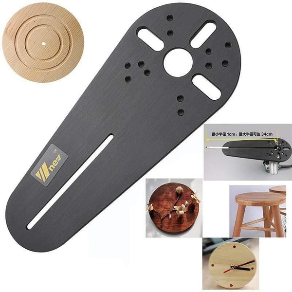 Planet Gates 100007505 Trimmer Circle Cutting Jig Wood Router Milling Circle Milling Groove For Universal Makita Electric Hand Woodworking DIY Tools