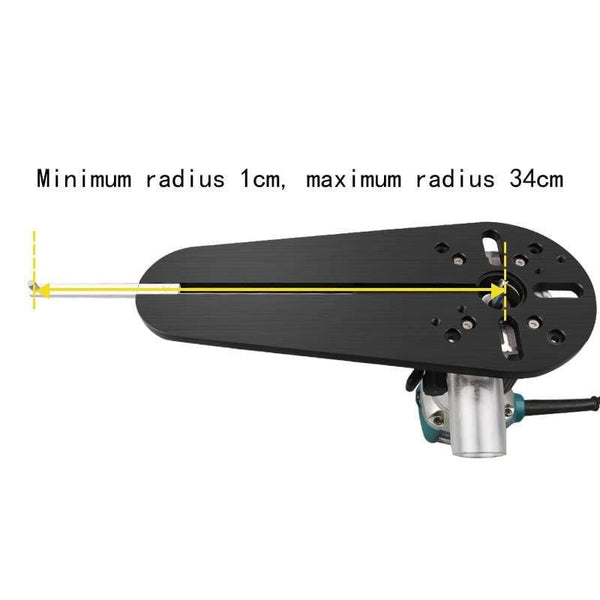 Planet Gates 100007505 Trimmer Circle Cutting Jig Wood Router Milling Circle Milling Groove For Universal Makita Electric Hand Woodworking DIY Tools
