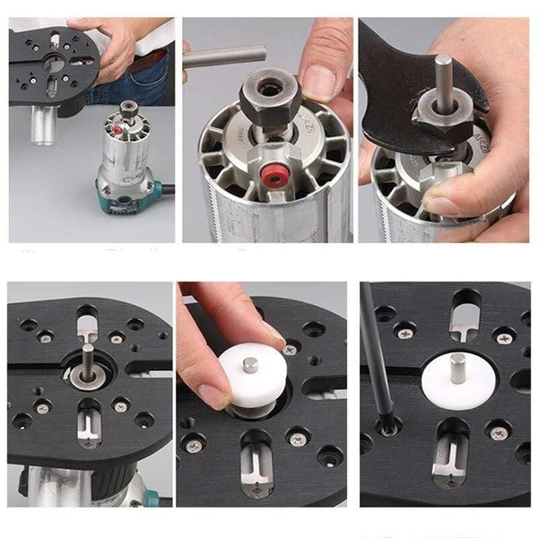 Planet Gates 100007505 Trimmer Circle Cutting Jig Wood Router Milling Circle Milling Groove For Universal Makita Electric Hand Woodworking DIY Tools