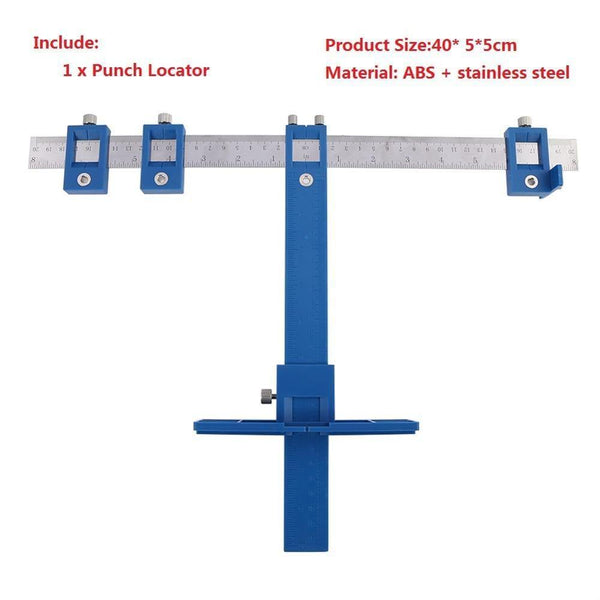 Planet Gates 100007505 Type C Detachable Hole Punch Locator Jig Tool Drill Guide Sleeve For Drawer Cabinet Hardware Dowel Wood Drilling Hole Punching Ruler