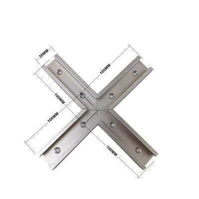 Planet Gates 100007505 White Woodworking T Slot Cross Connector Guide Rail Track Intersection Parts Woodworking Workbench Tools