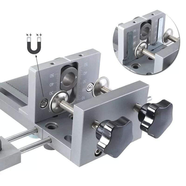 Planet Gates 100007505 Woodworking Puncher Locator Wood Doweling Jig Adjustable Drilling Guide For DIY Furniture Connecting Position Hand Tools