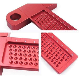 Planet Gates 100007505 Woodworking Scribe 60-400mm T-type Ruler Hole Scribing Ruler Aluminum Alloy Line Drawing Marking Gauge DIY Measuring Tools