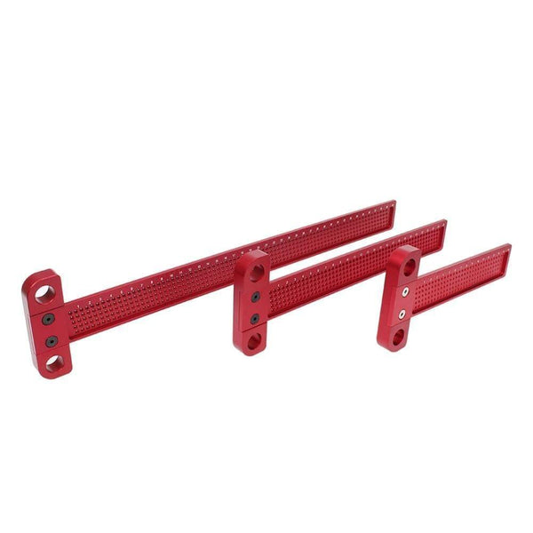 Planet Gates 100007505 Woodworking Scribe 60-400mm T-type Ruler Hole Scribing Ruler Aluminum Alloy Line Drawing Marking Gauge DIY Measuring Tools