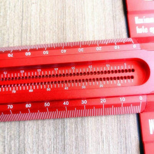 Planet Gates 100007505 Woodworking Scribe 60-600mm T-type Ruler Scribing Ruler Aluminum Alloy Line Drawing Marking Gauge DIY Measuring Tools